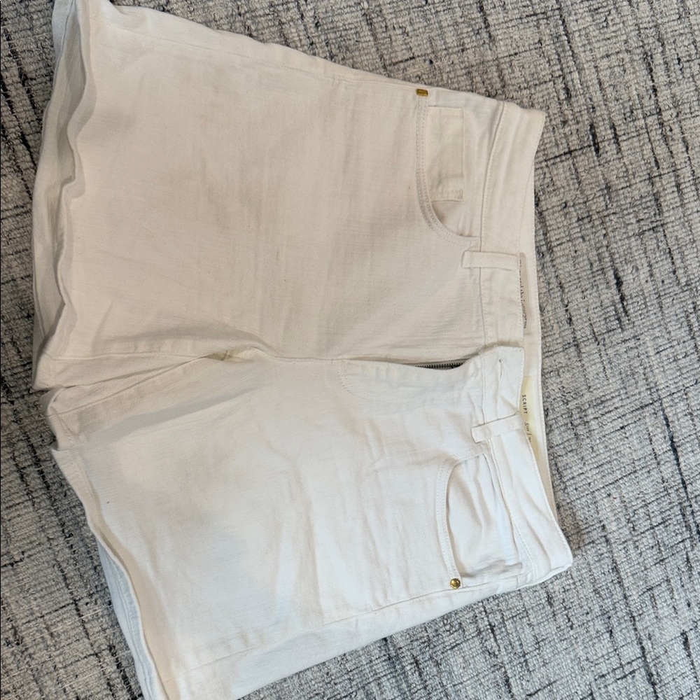 Pilcro Cream Jean Shorts